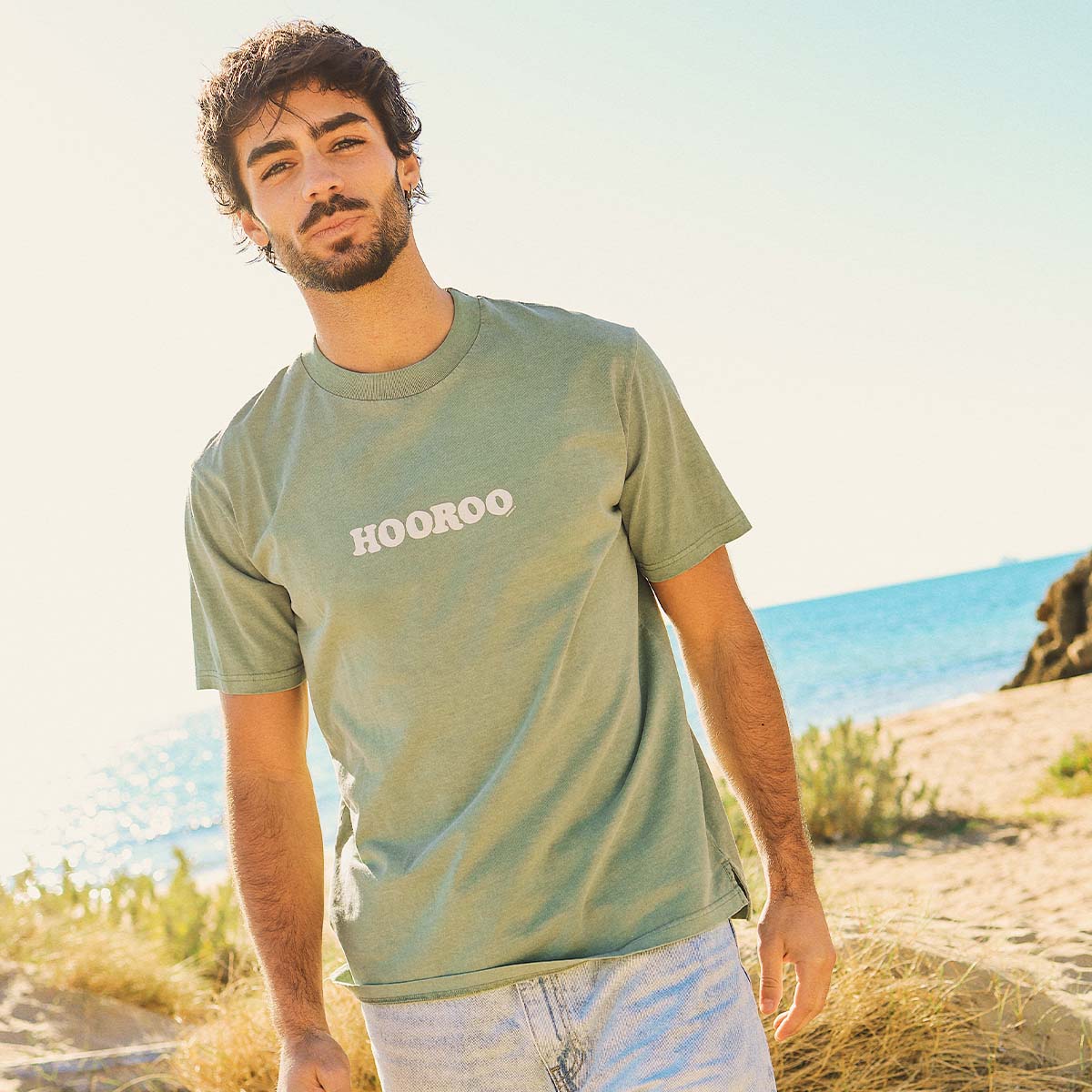 Hooroo Slang Tee in Khaki