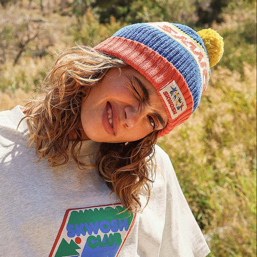 Nautical Pom Pom Beanie