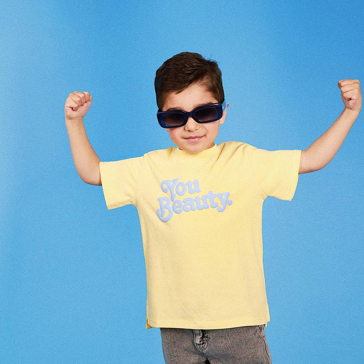 You Beauty Kids Slang Tee in Lemon
