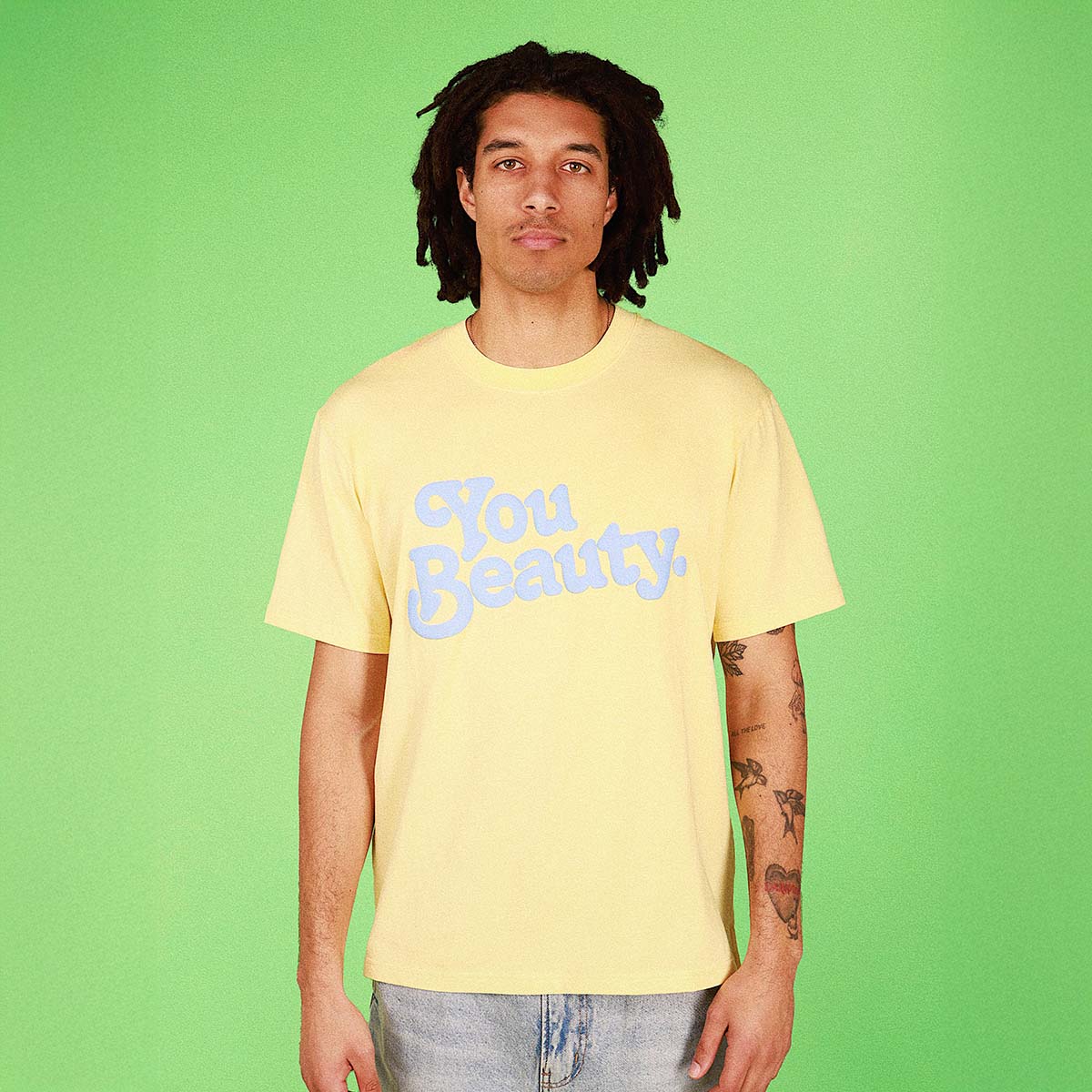 You Beauty Slang Tee In Lemon
