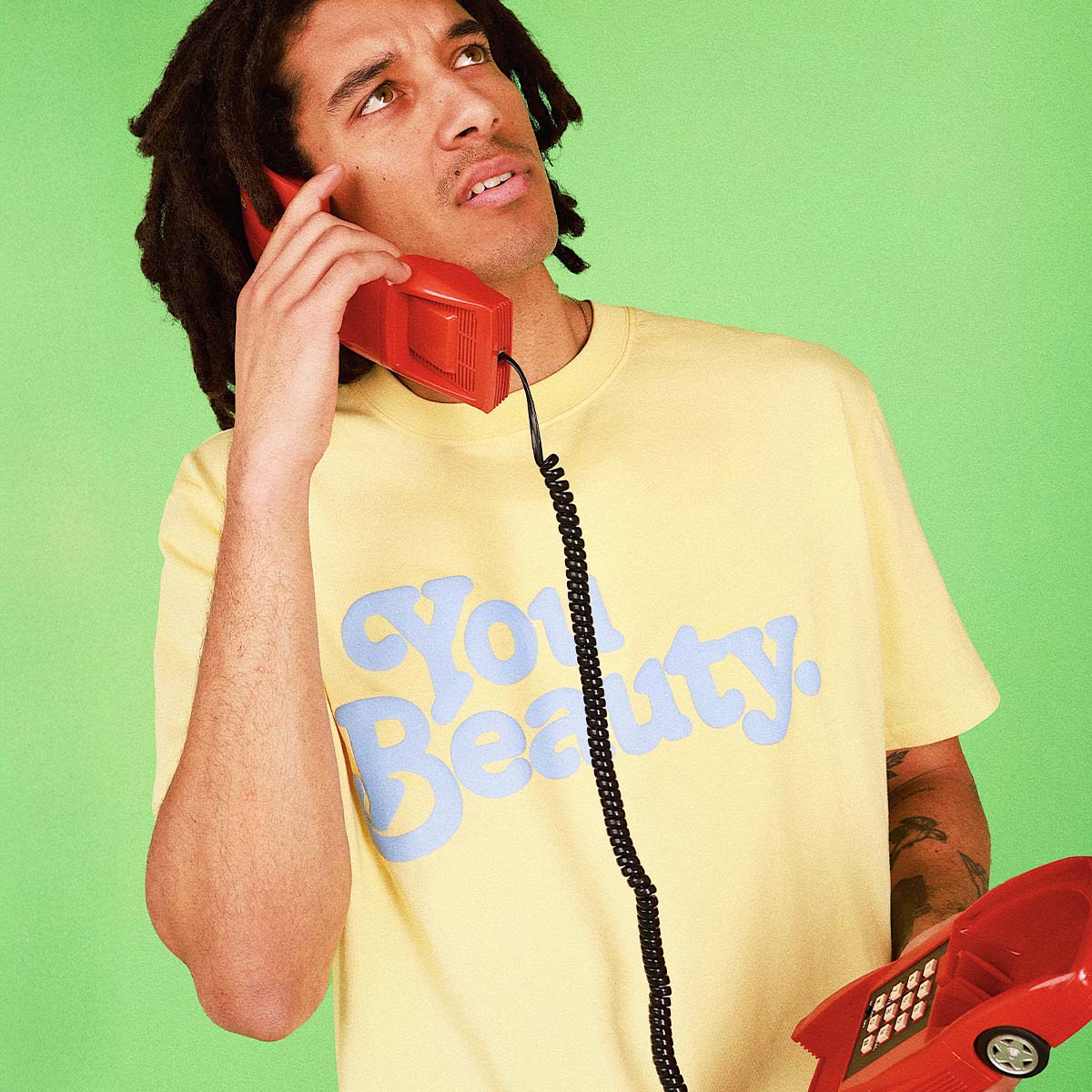 You Beauty Slang Tee In Lemon