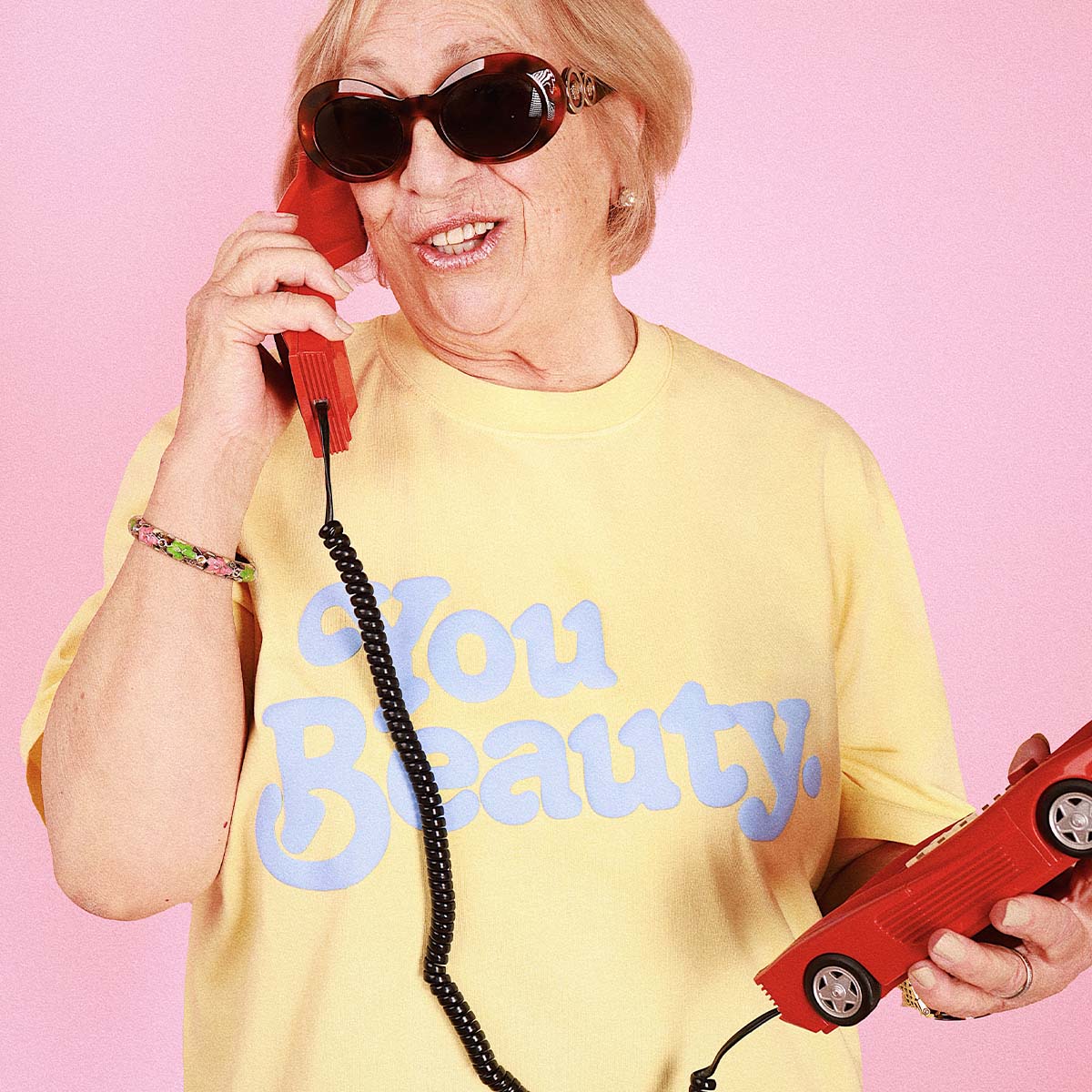 You Beauty Slang Tee In Lemon
