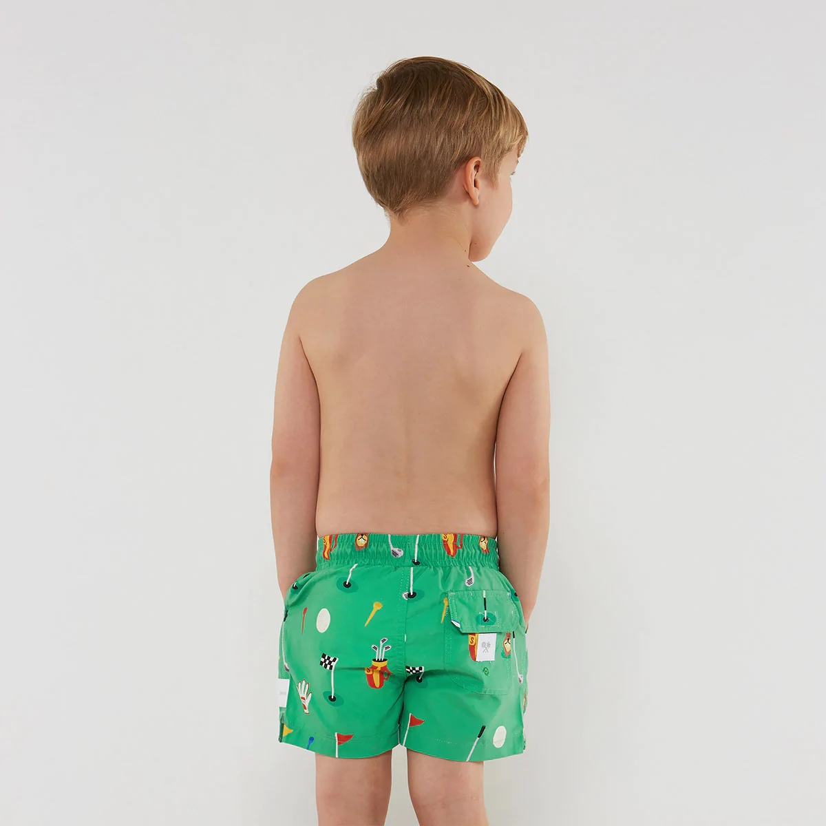 In The Hole Kids Swim Shorts in Golfing Green