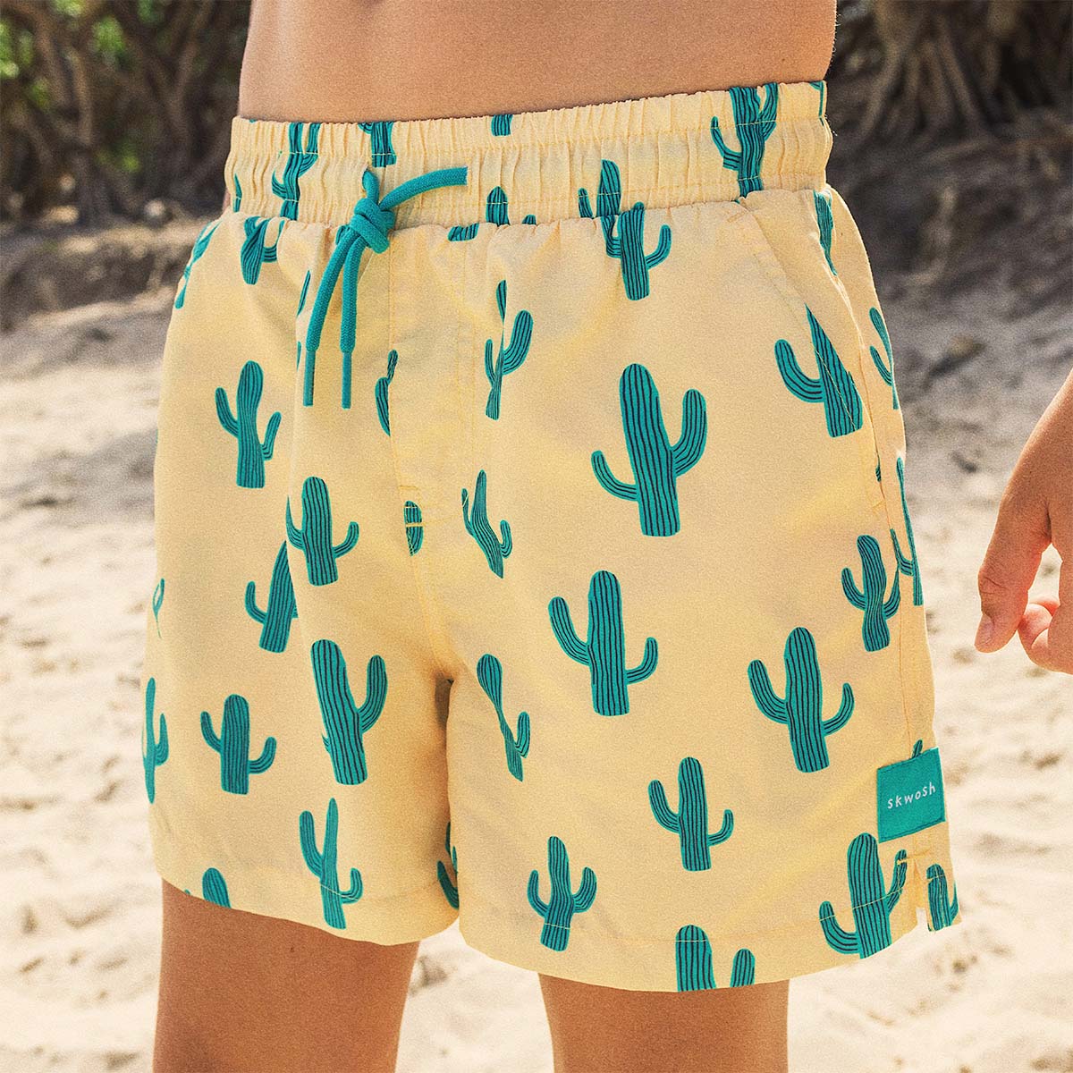 Teens Cactus Jack Swim Shorts in Yellow