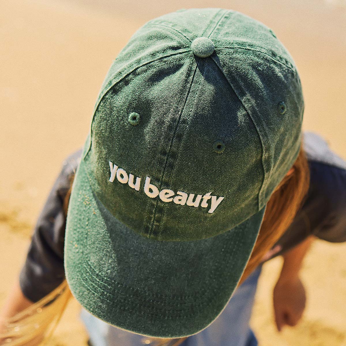 You Beauty Kids Cotton Cap in Green