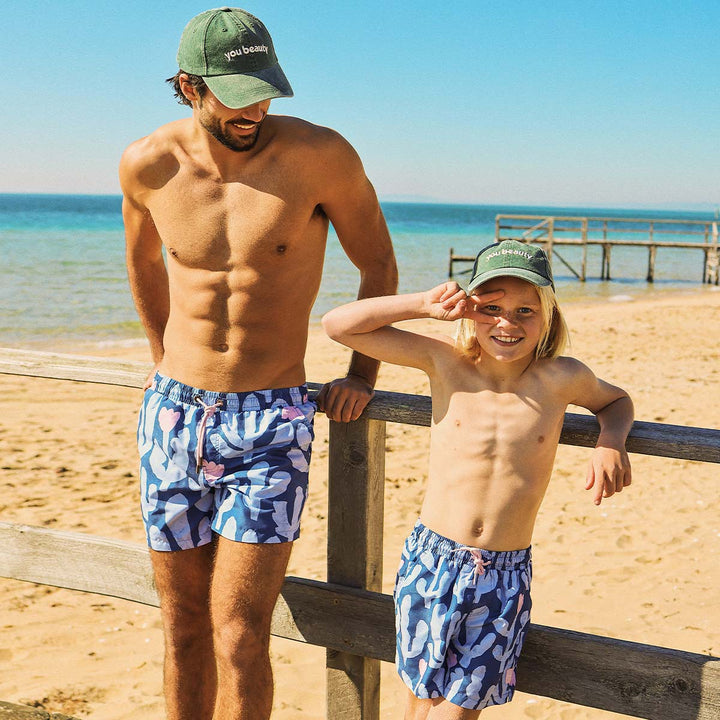 Prickly Business Mens Swim Shorts in Navy