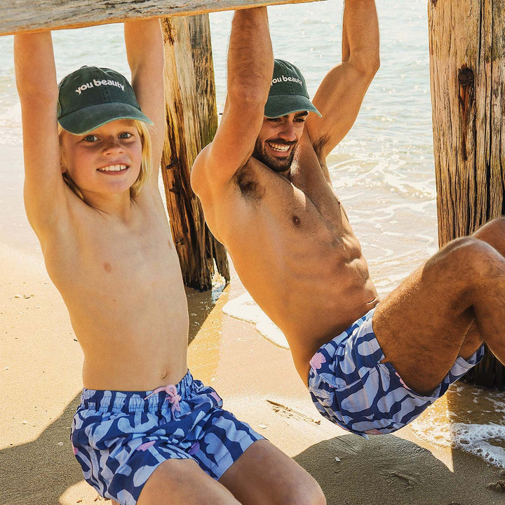 Prickly Business Mens Swim Shorts in Navy
