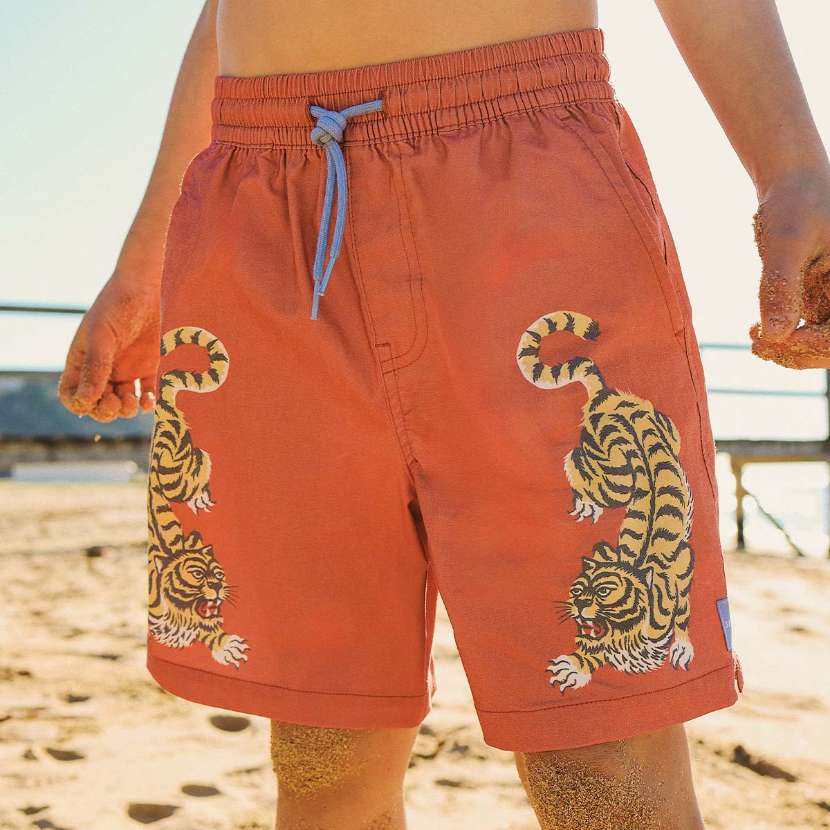 Easy Tiger Boys Everyday Shorts in Burgundy