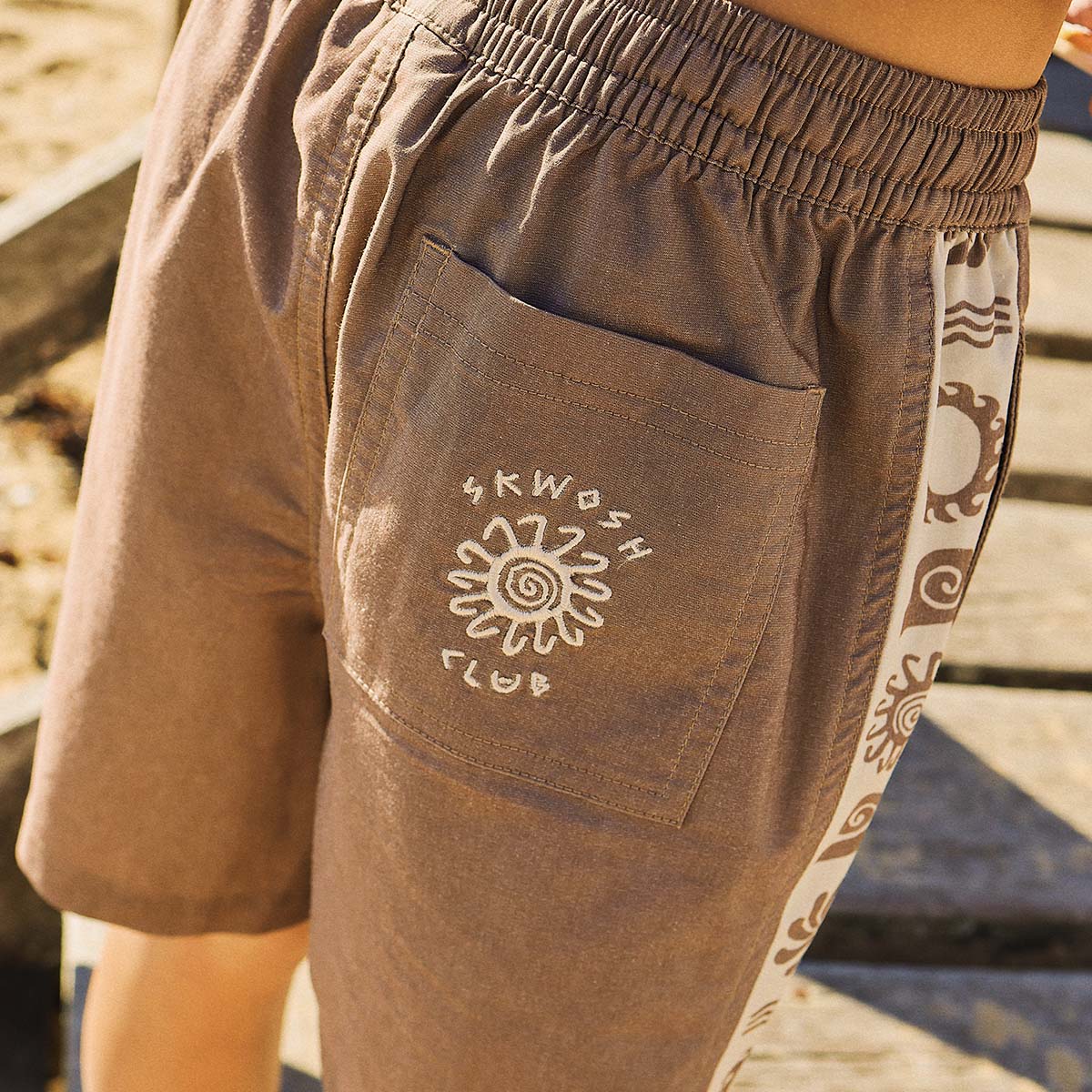 Spiced Mocha Boys Everyday Shorts in Brown