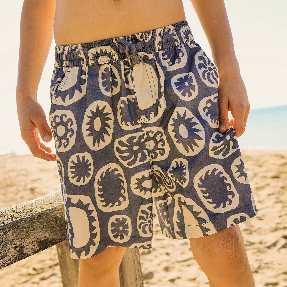 Sunburst Boys Everyday Shorts in Charcoal