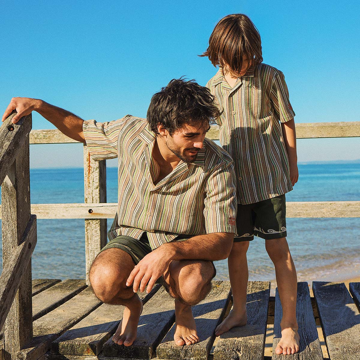 Grandpa's Couch Holiday Shirt in Multi Stripe
