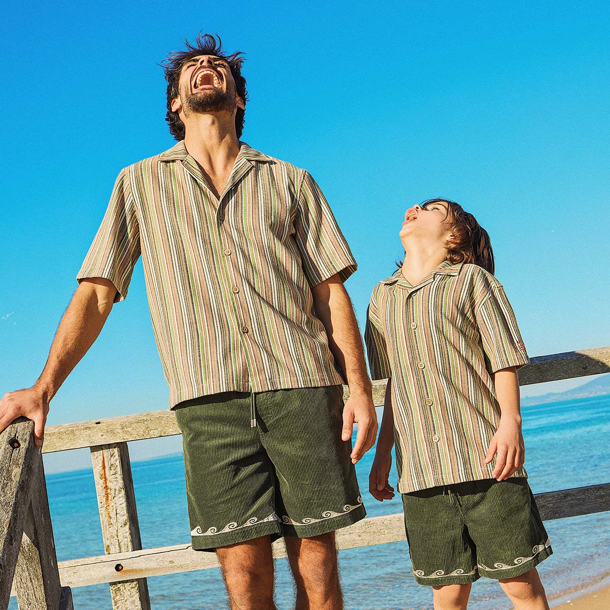 Grandpa's Couch Holiday Shirt in Multi Stripe