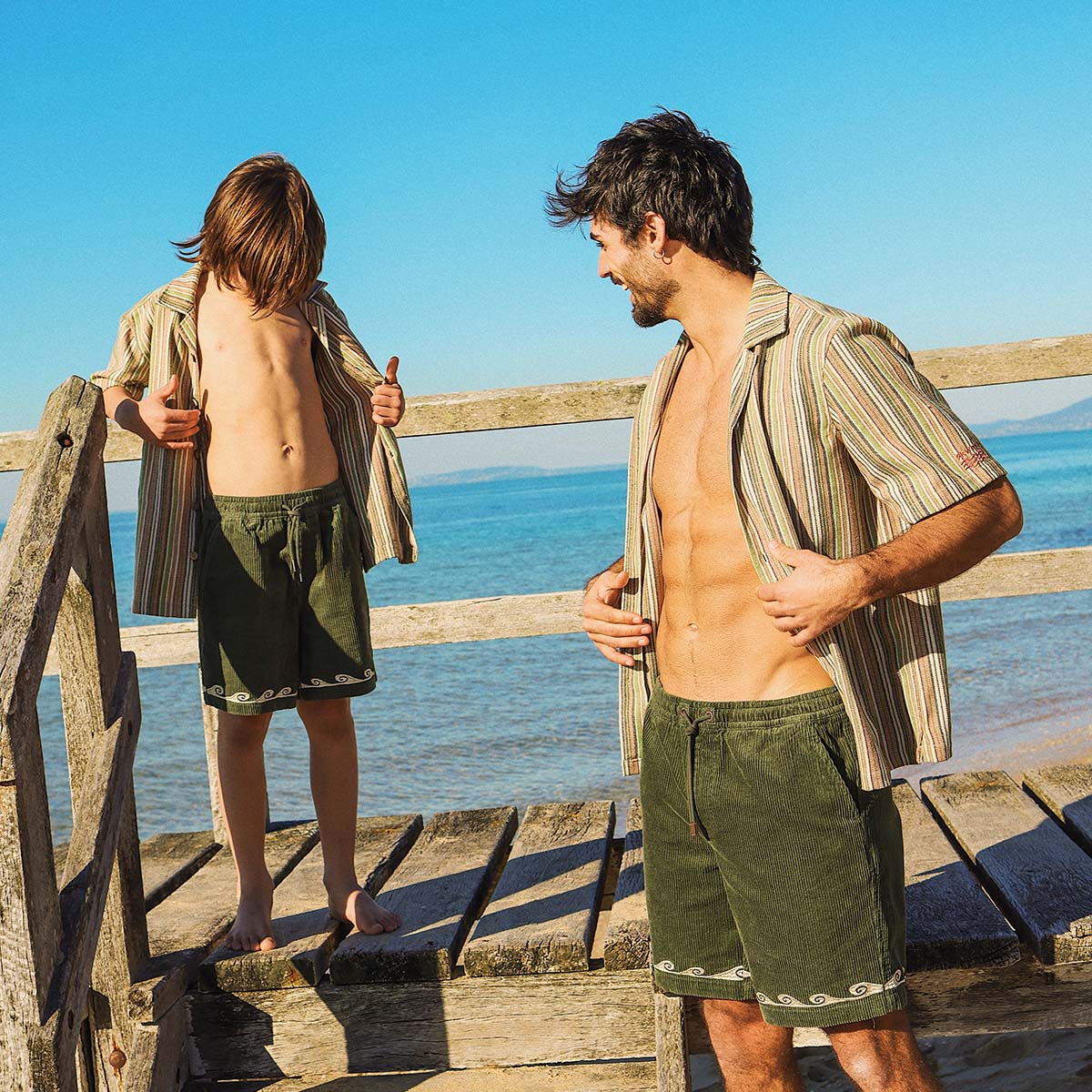 Grandpa's Couch Holiday Shirt in Multi Stripe