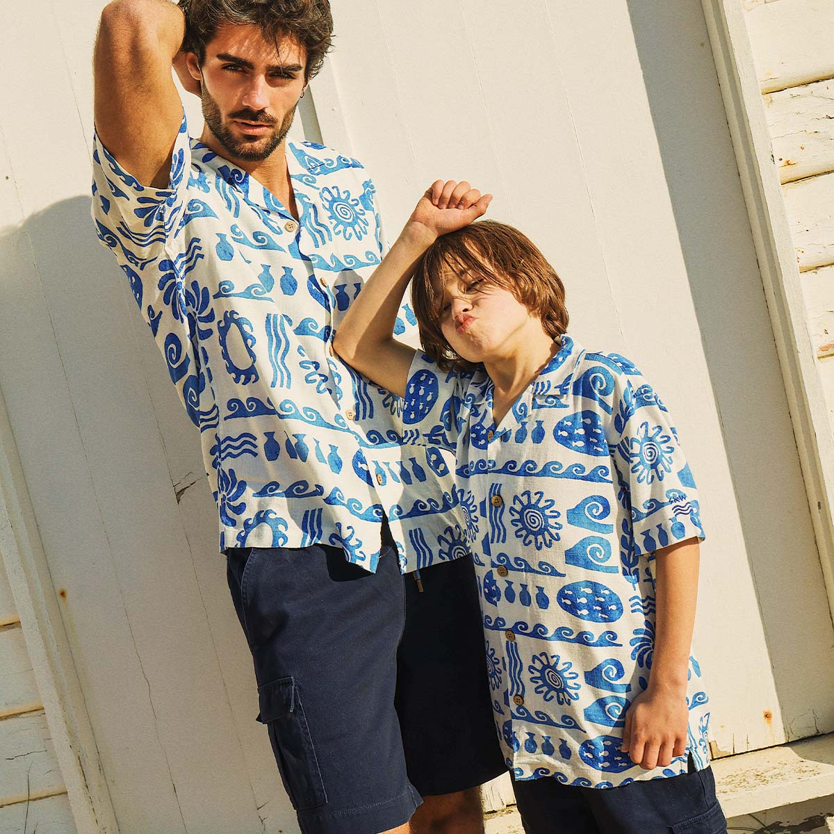 Greek Yoghurt Boys Holiday Shirt in White