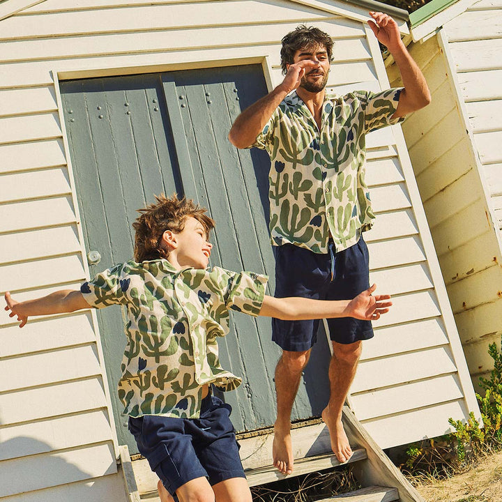 Pablo Prickles Kids Holiday Shirt in Ecru