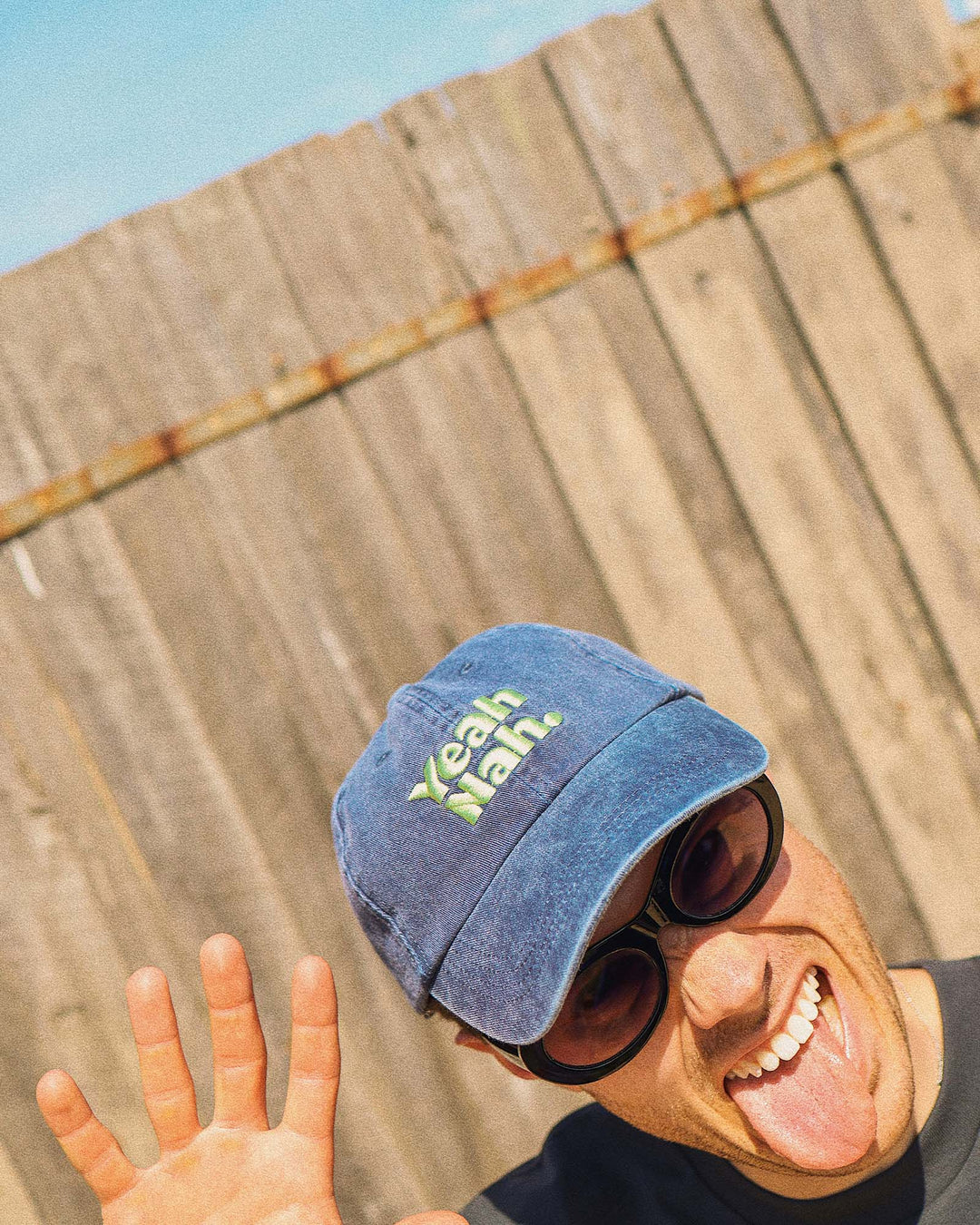 Yeah Nah Cotton Cap in Navy