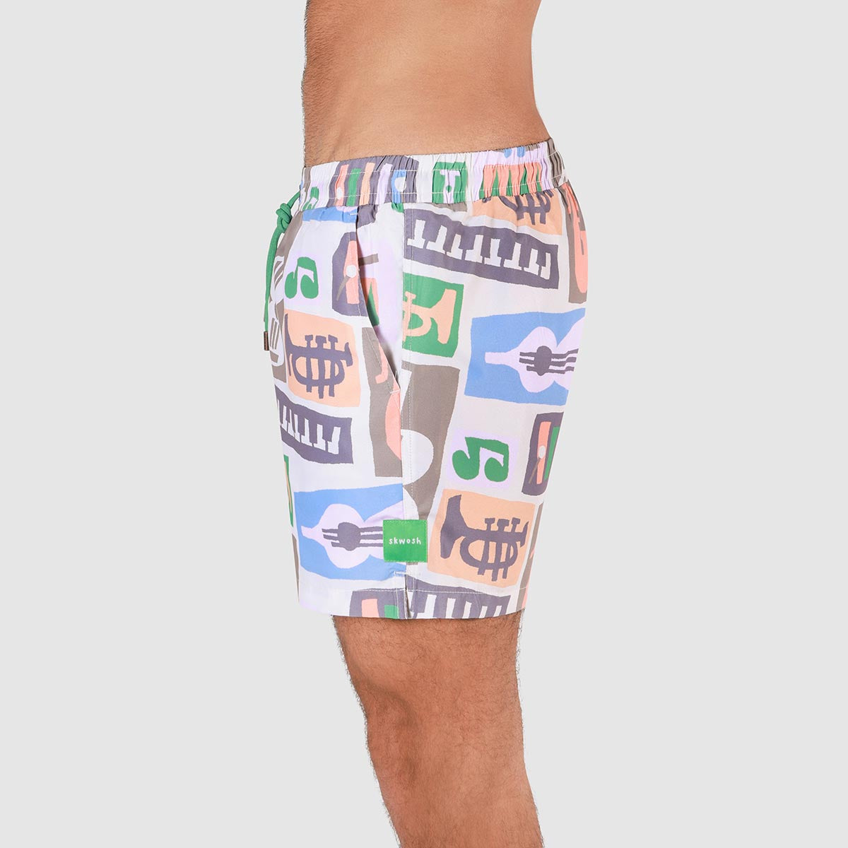 Samba Mens Swim Shorts in Stone