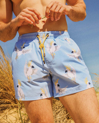 Mr Cocky Men's Eco Swim Shorts in Blue