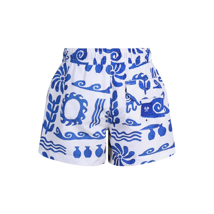 Greek Yoghurt Boys Swim Shorts in White