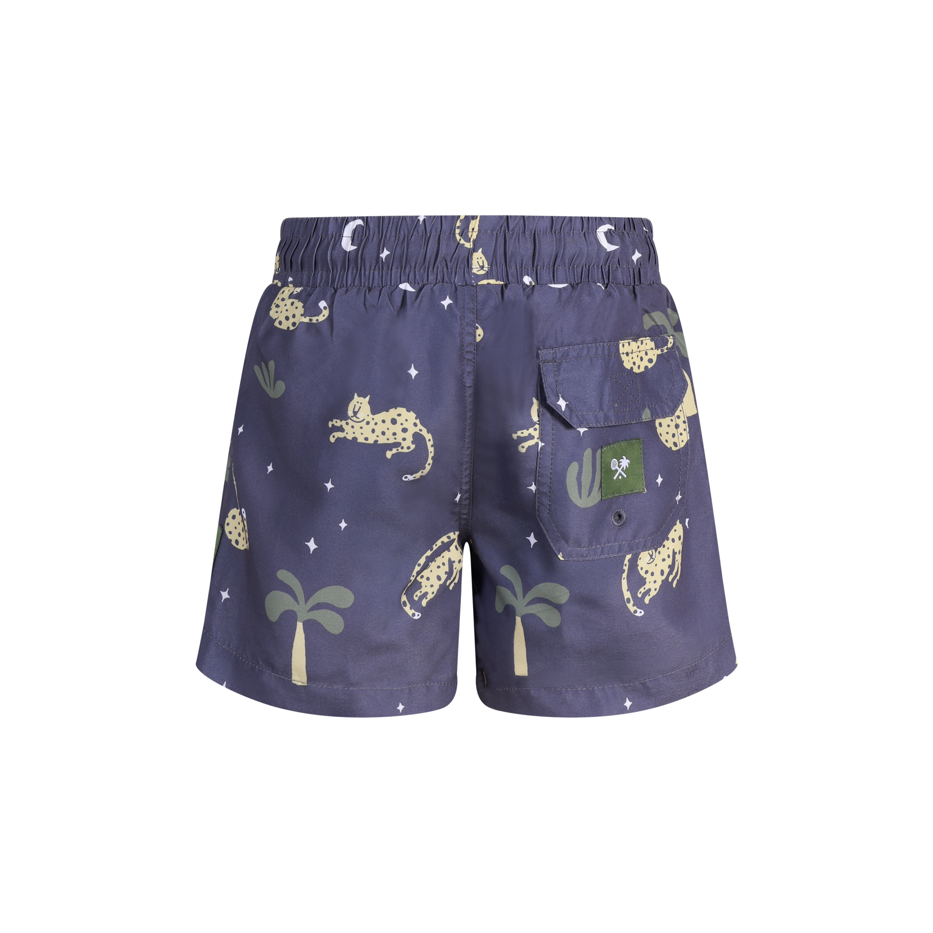 Leopard Nights Boys Swim Shorts in Charcoal