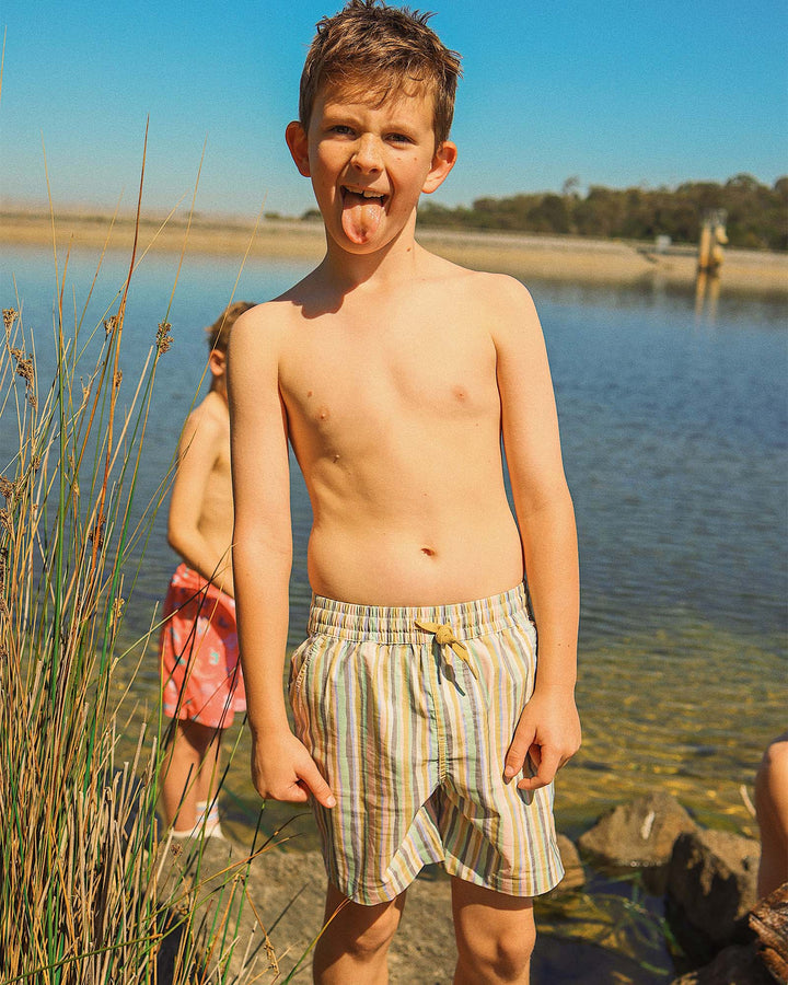 Clinkers Boys Everyday Shorts in Multi Stripe