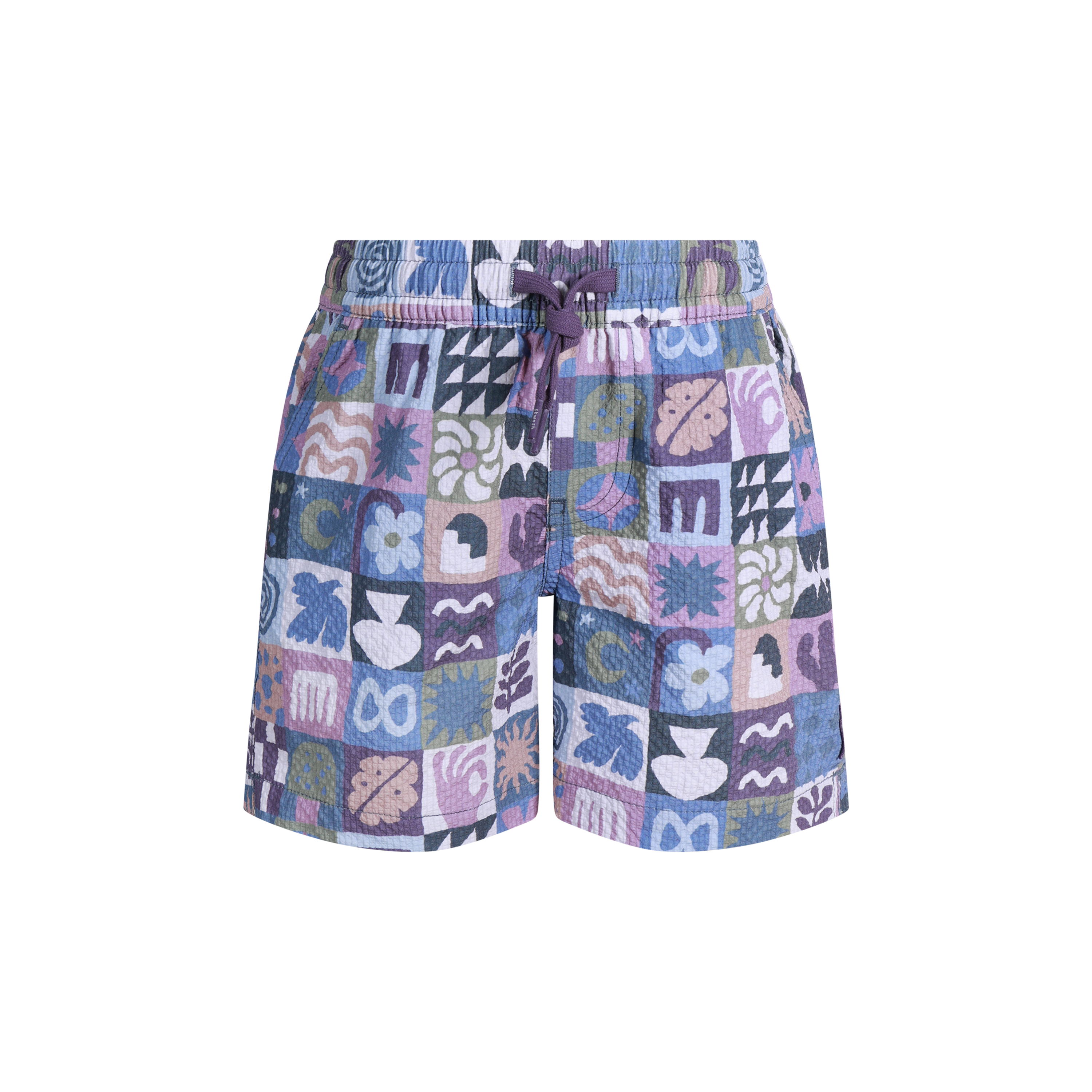 Island Oracle Boys Seersucker Everyday Shorts in Multi