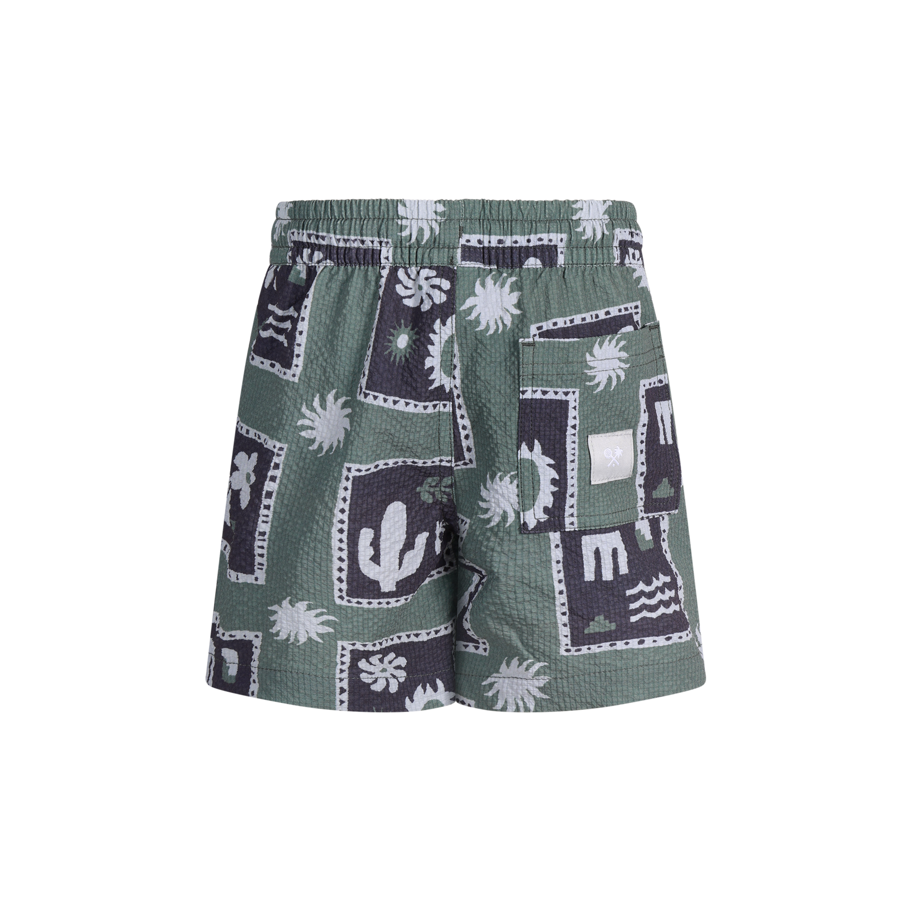 Joshua Tree Boys Seersucker Everyday Day Shorts in Green