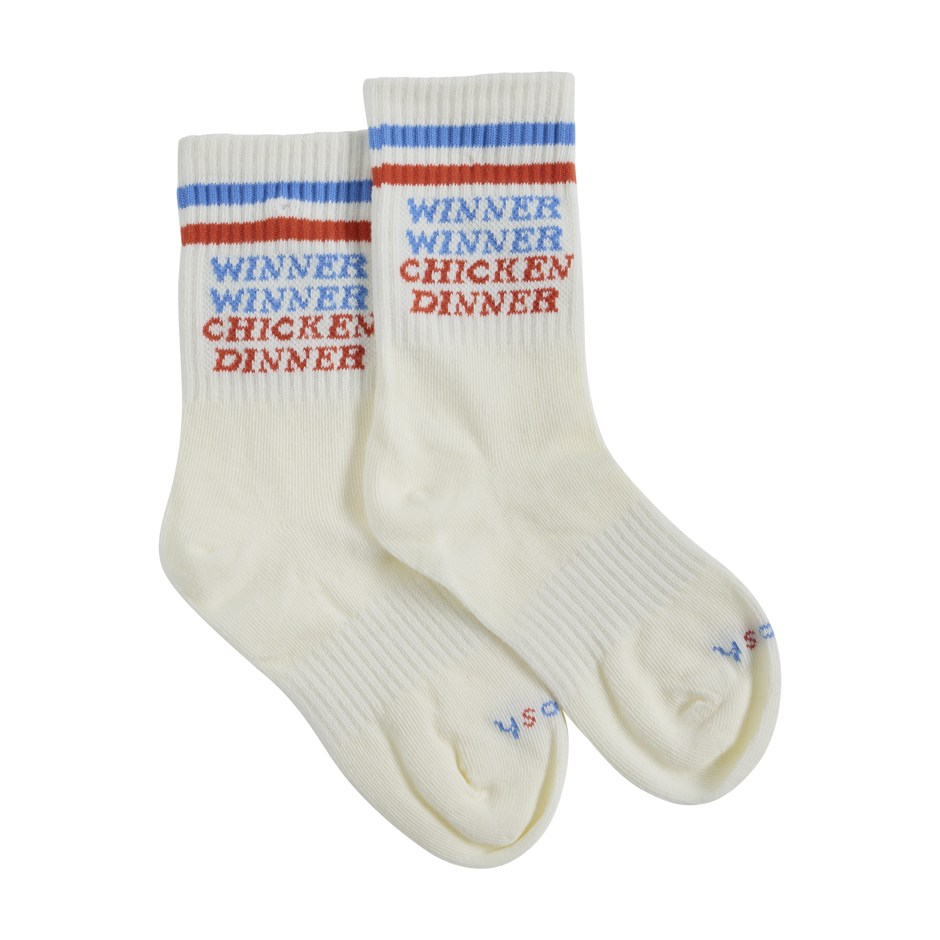 Chicken Dinner Kids Socks in Multi Stripe