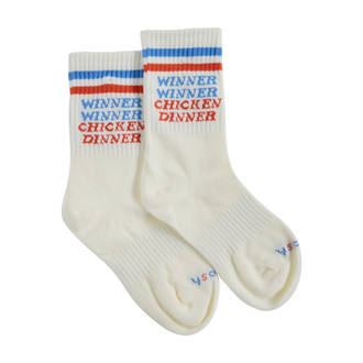 Chicken Dinner Kids Socks in Multi Stripe