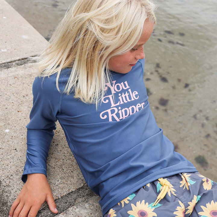 You Little Ripper Kids Rashie in Navy