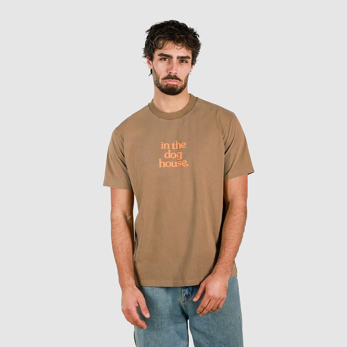 Dog House Slang Tee in Brown