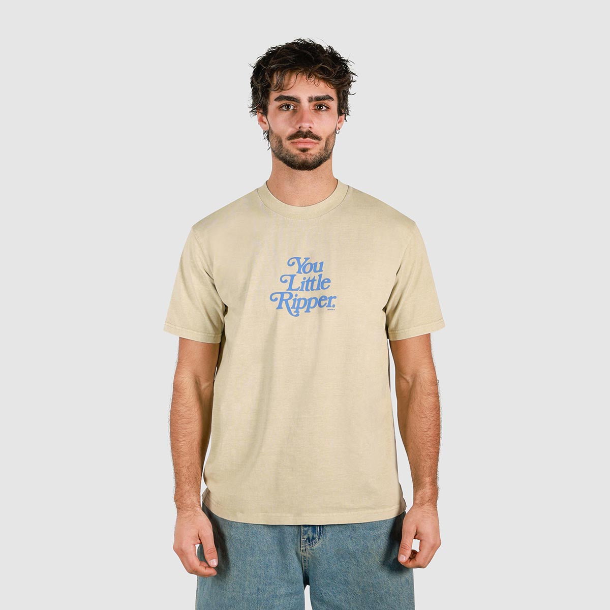 You Little Ripper Slang Tee in Stone