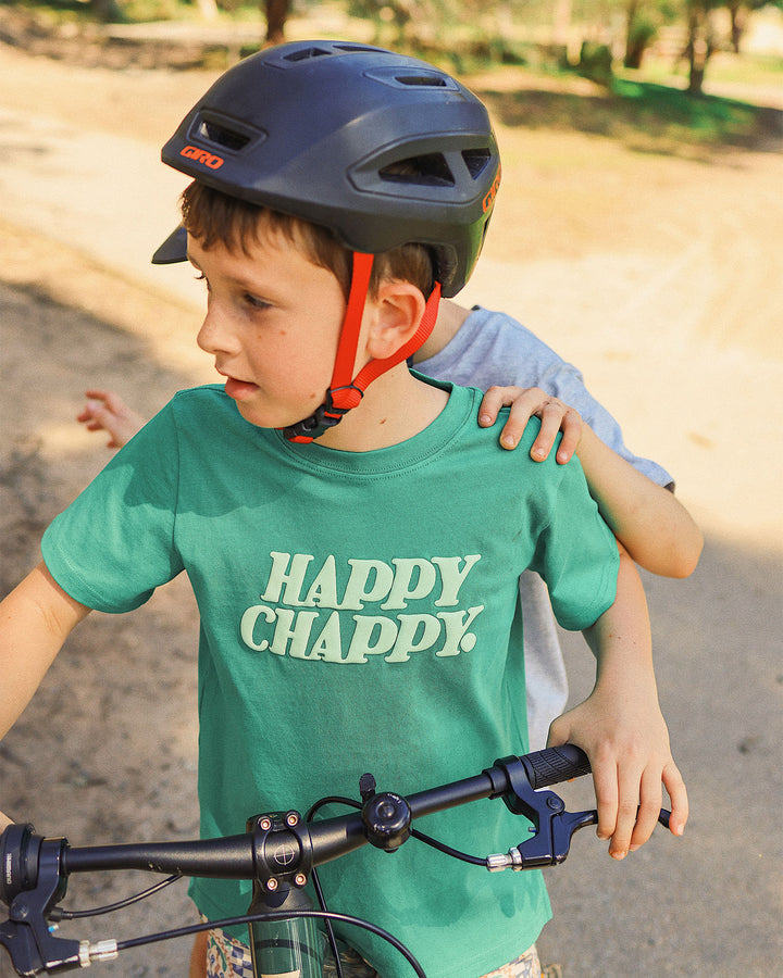 Happy Chappy Boys Regular Tee in Green