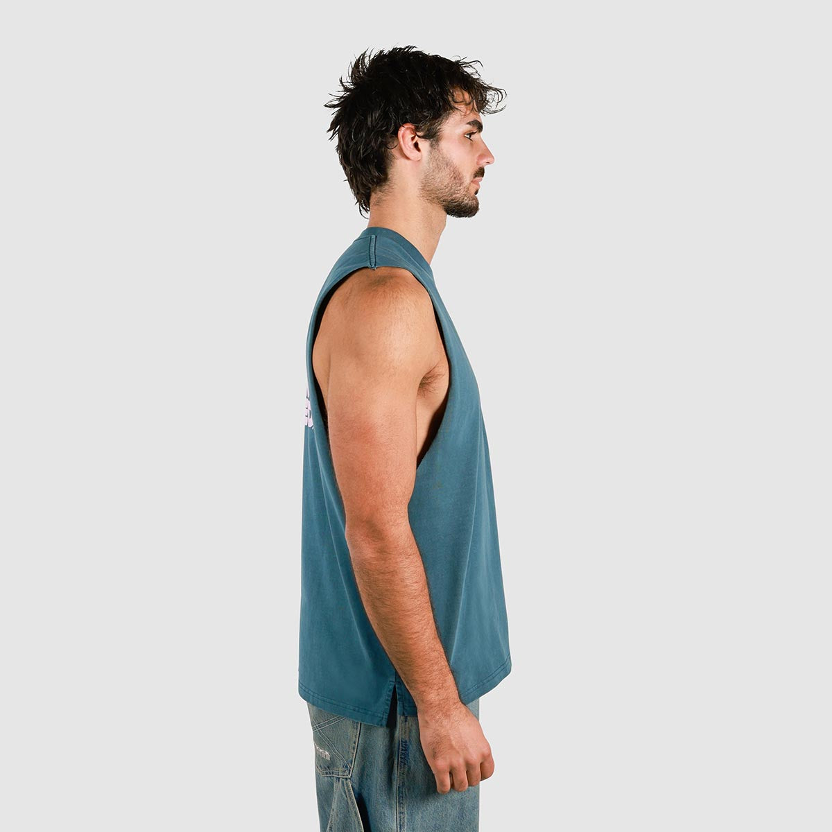 Tool in the Shed Slang Muscle Tank in Navy