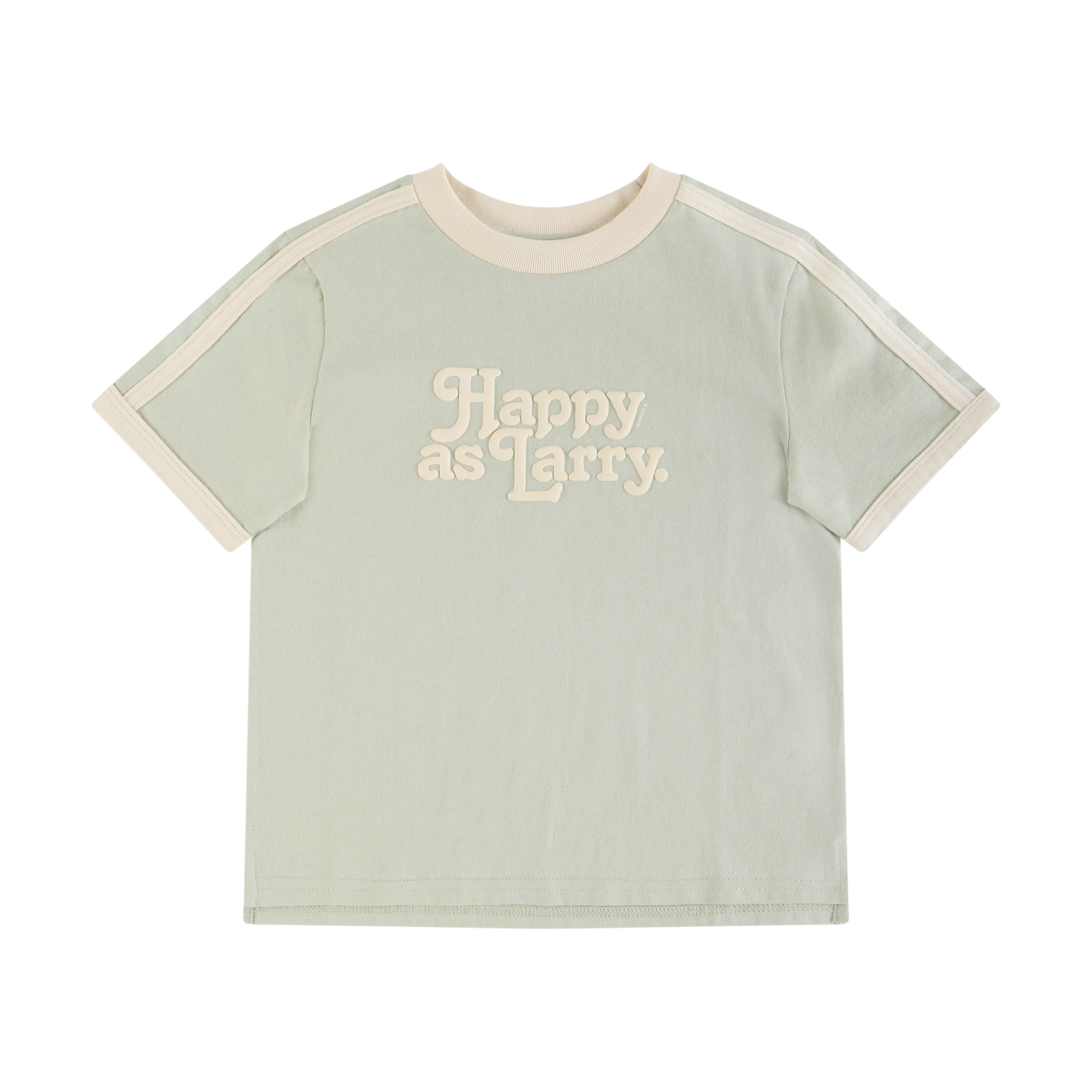 Happy as Larry Kids Boxy Ringer Tee in Sage