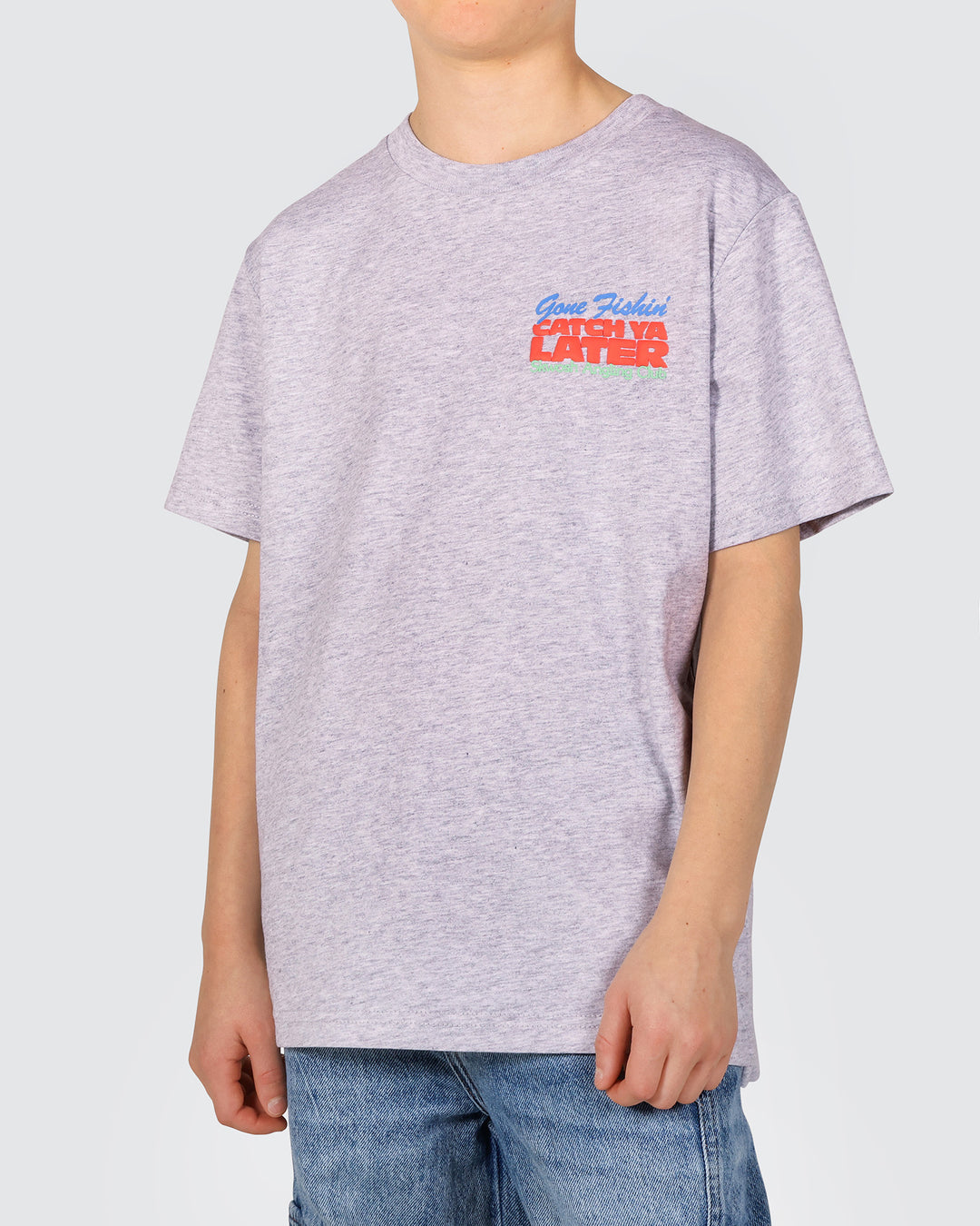 Catch Ya Boys Back Print Tee in Stone