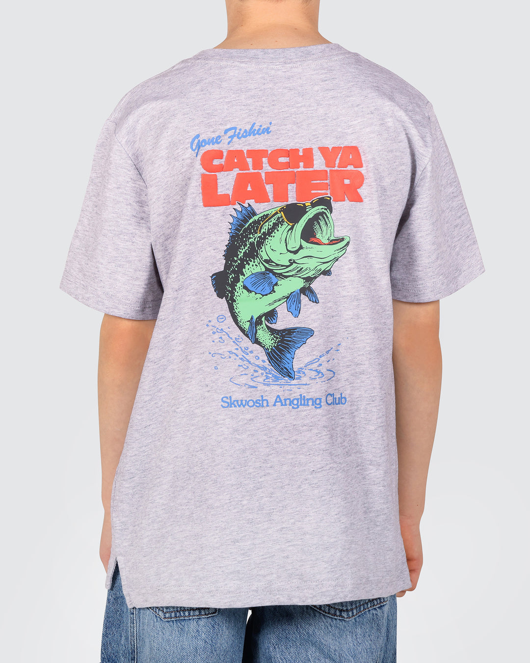 Catch Ya Boys Back Print Tee in Stone