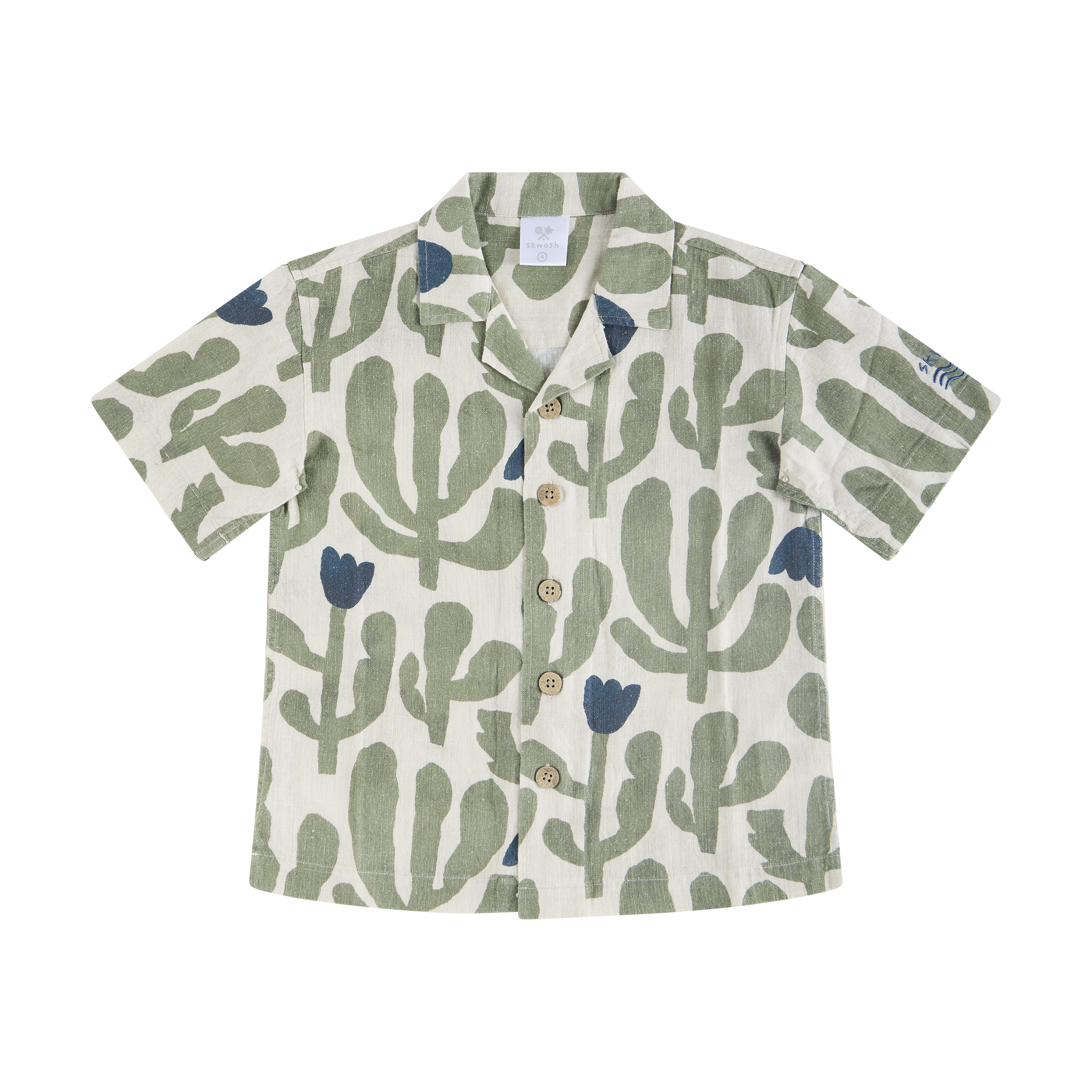 Pablo Prickles Kids Holiday Shirt in Ecru