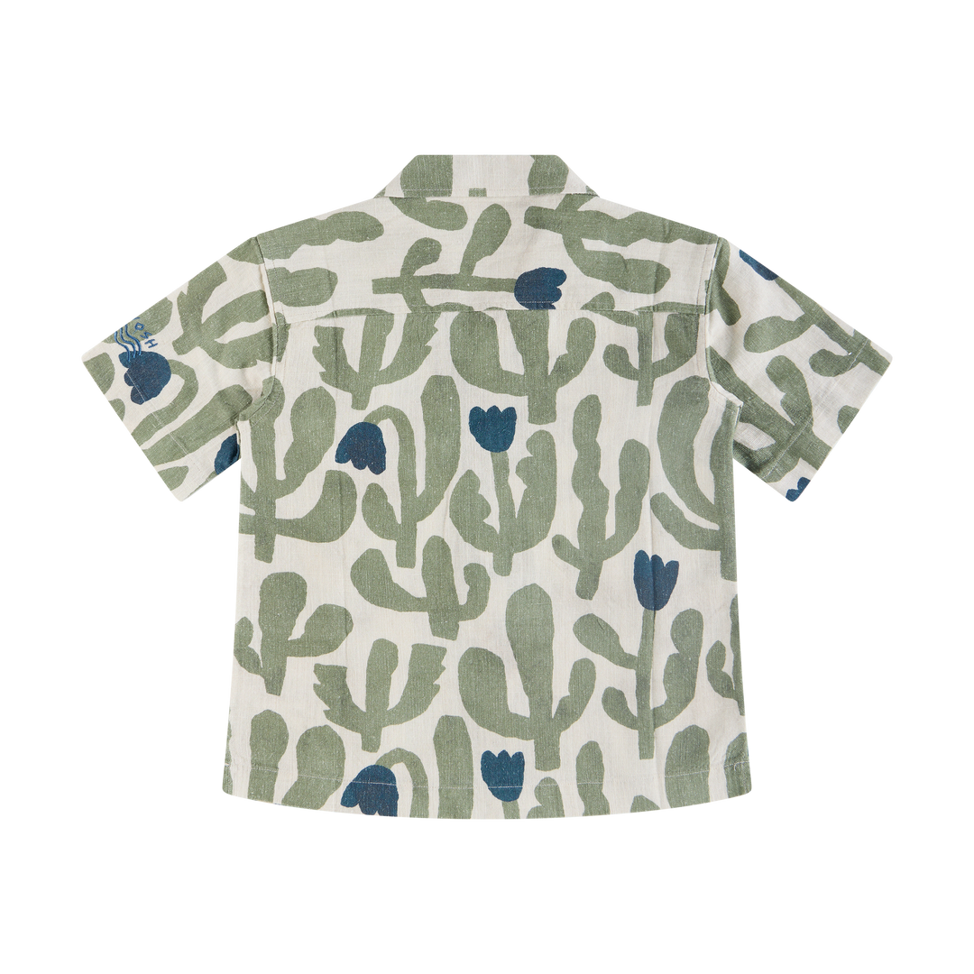 Pablo Prickles Kids Holiday Shirt in Ecru