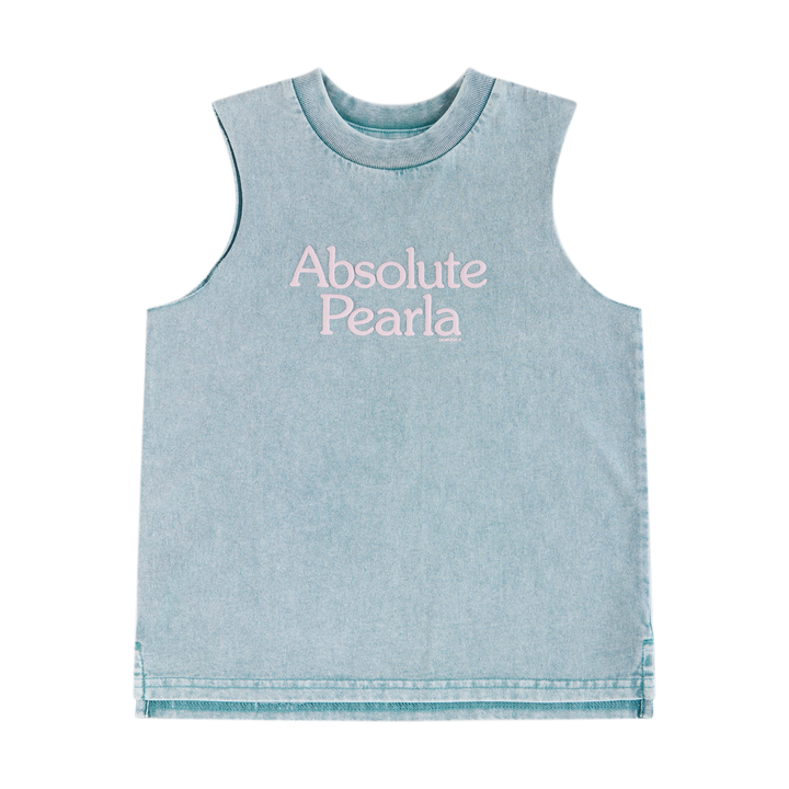 Absolute Pearla Kids Muscle Tank in Light Blue