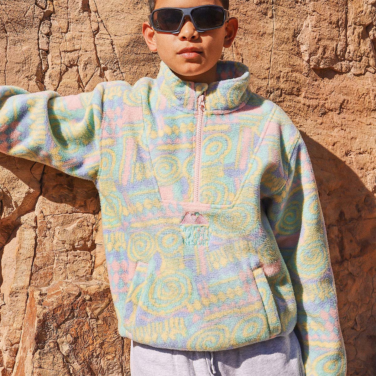 Kids Swellifornia Polar Fleece Half Zip