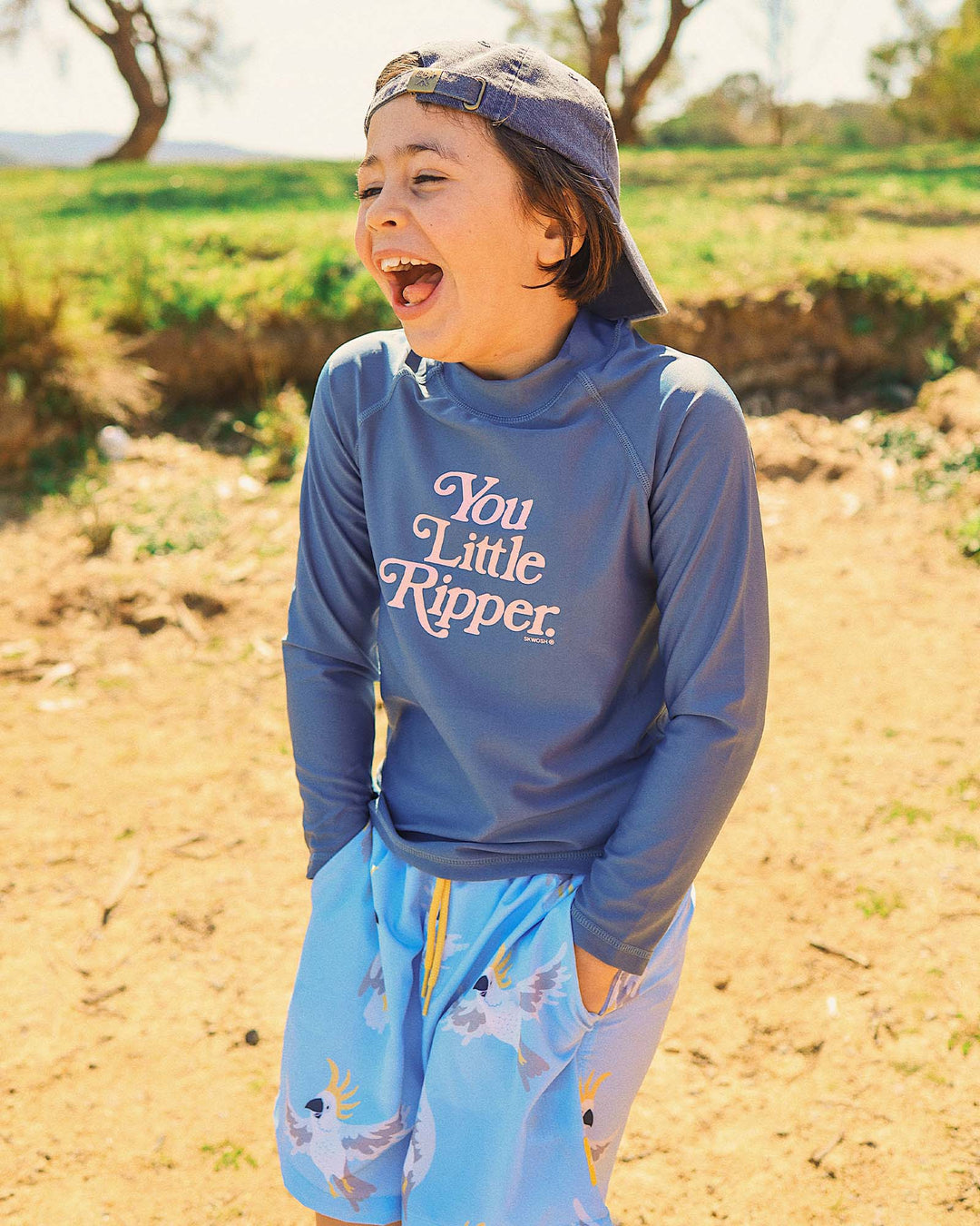 You Little Ripper Kids Rashie in Navy