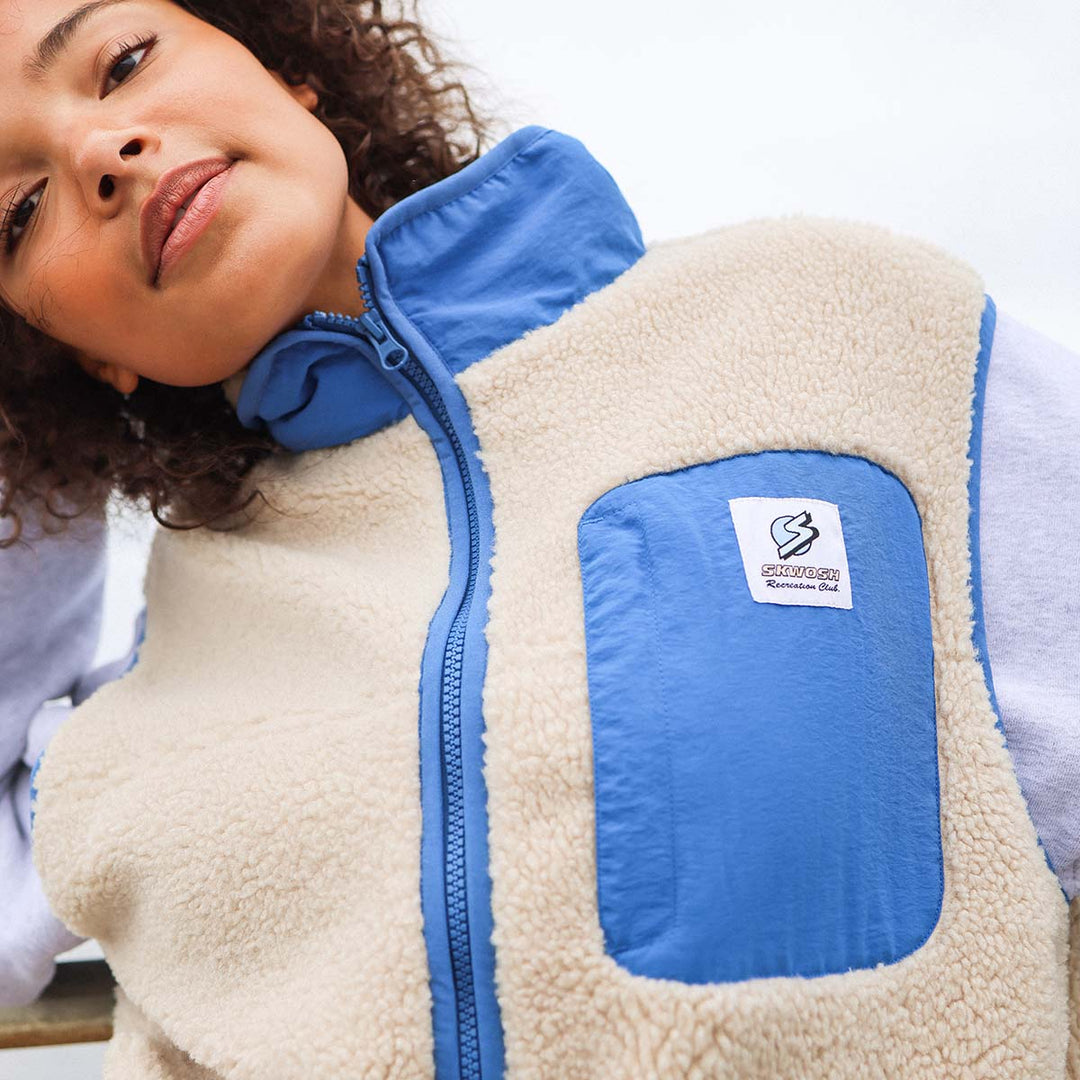 Skwosh Sherpa Vest in Natural