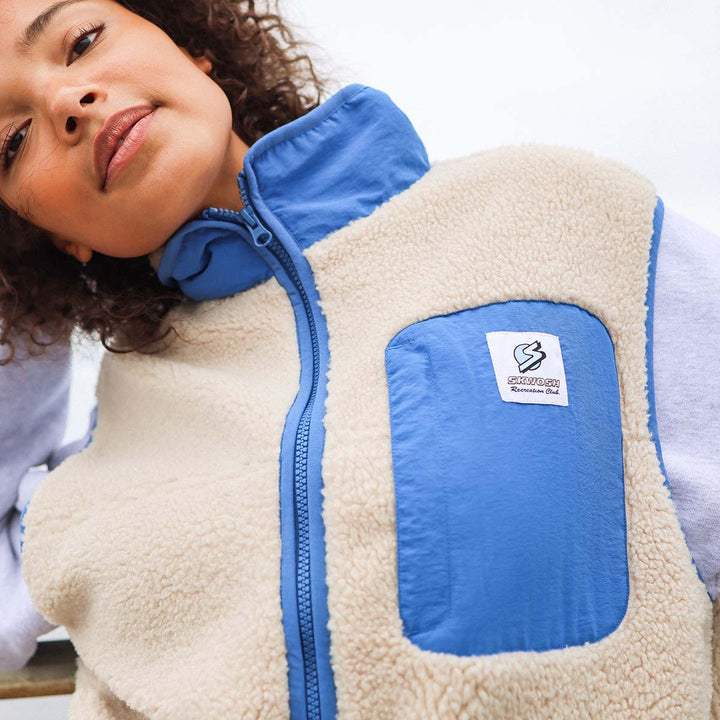 Skwosh Sherpa Vest in Natural