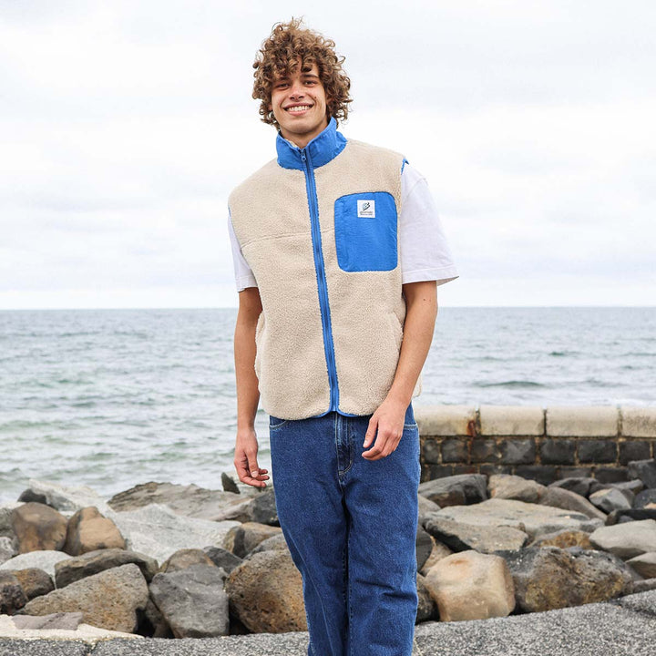 Skwosh Sherpa Vest in Natural