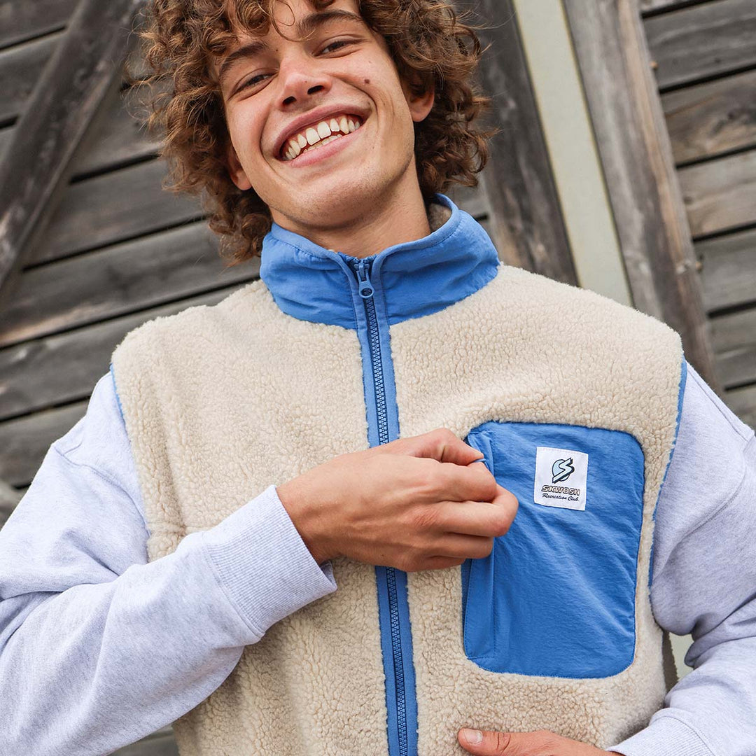 Skwosh Sherpa Vest in Natural