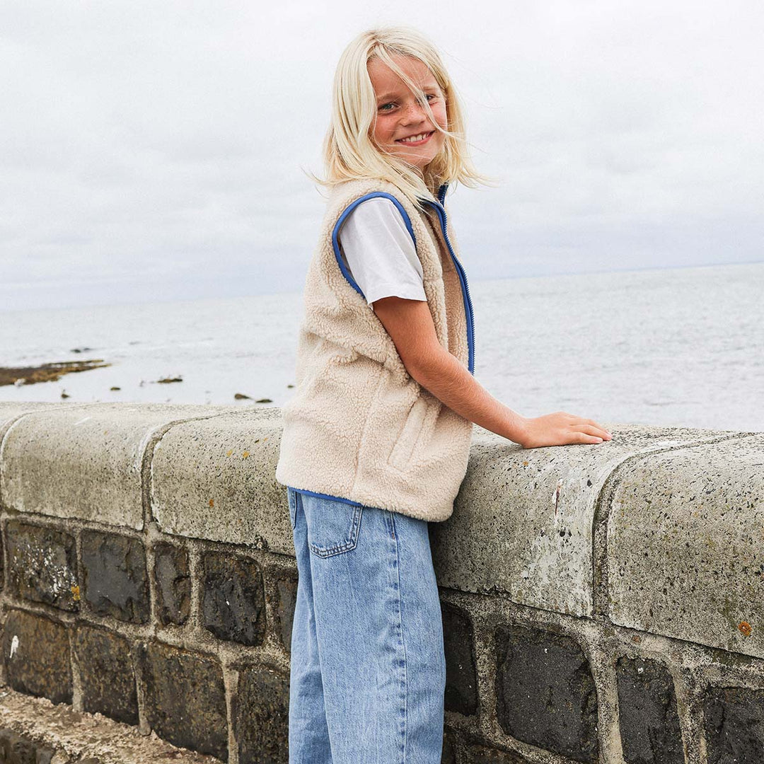 Skwosh Kids Sherpa Vest in Natural