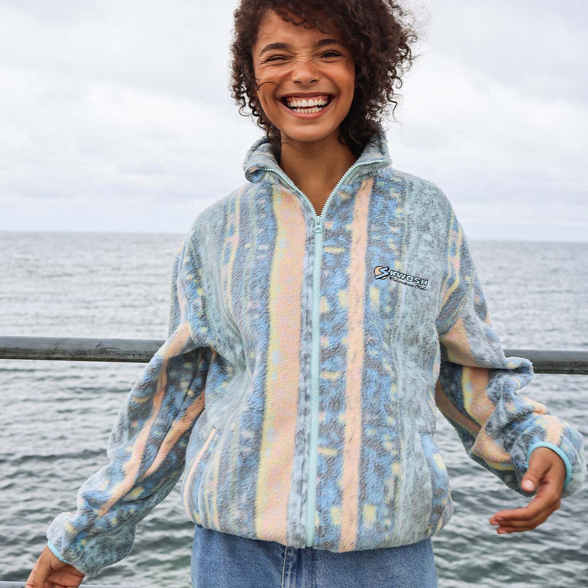 Swayze Stripe Polar Fleece Jacket