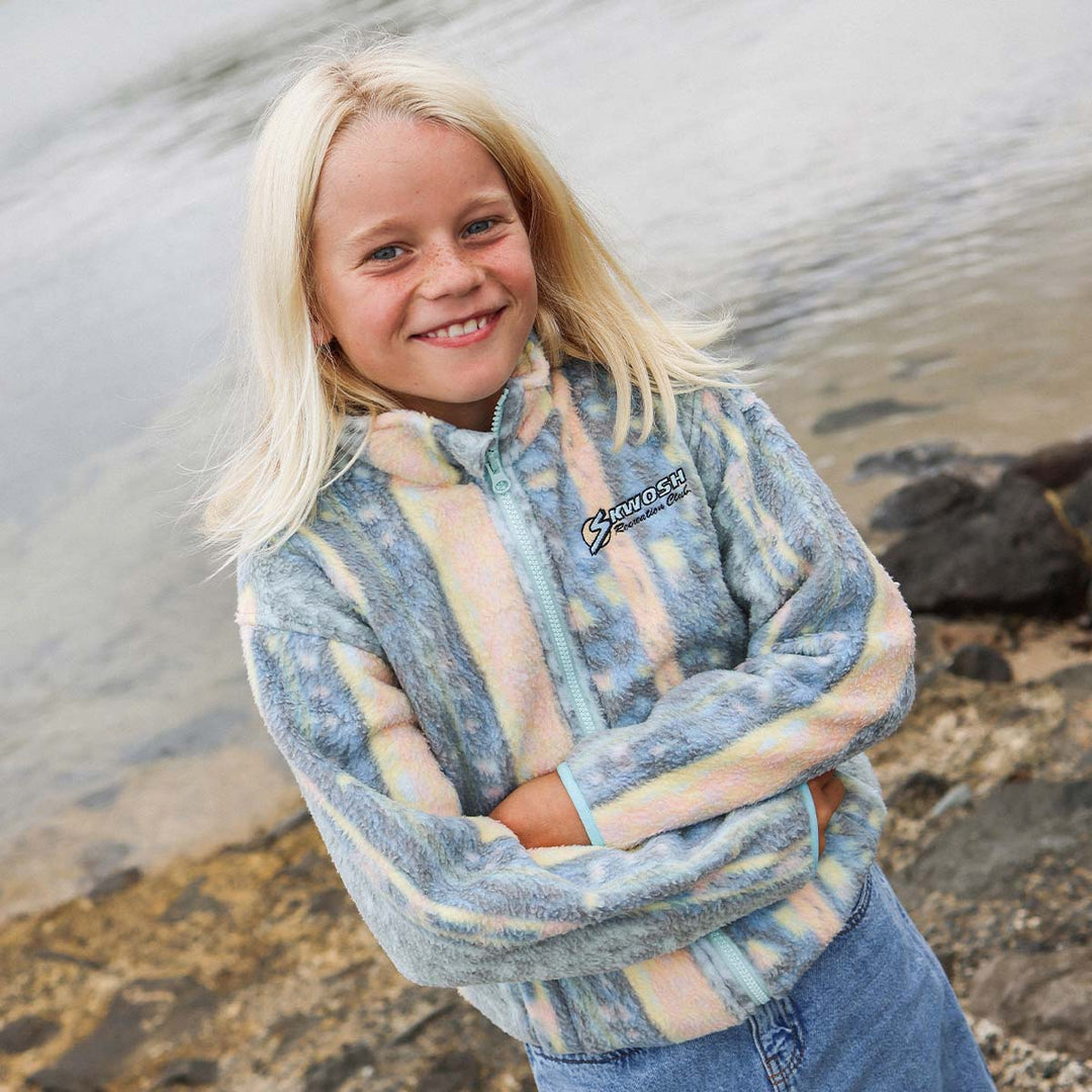 Swayze Stripe Kids Polar Fleece Jacket