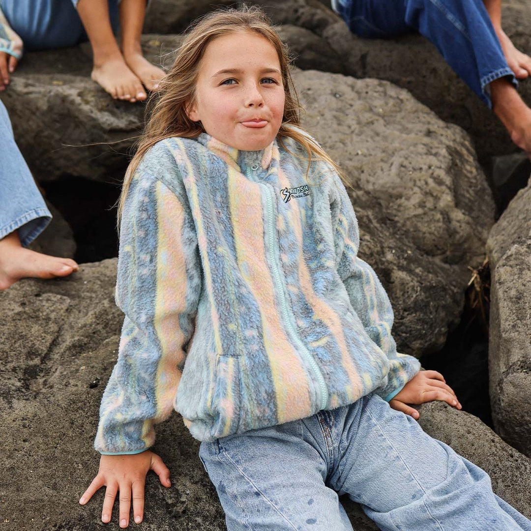 Swayze Stripe Kids Polar Fleece Jacket